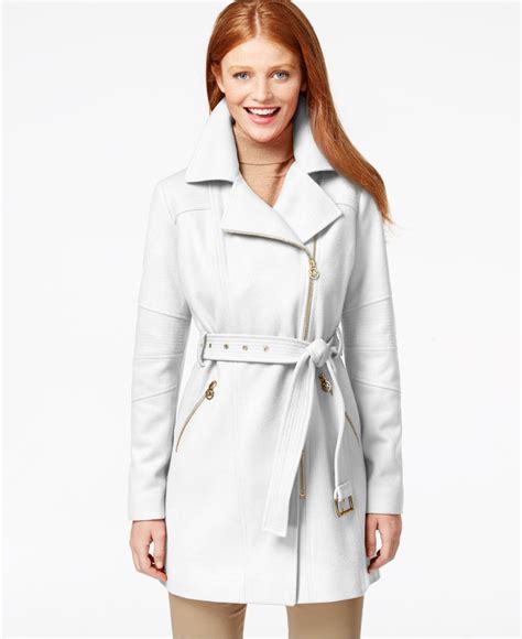 michael kors walker|Michael kors asymmetrical belted walker coat .